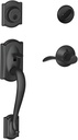 SCHLAGE Camelot Single Cylinder Handleset and Right Hand Accent Lever, Matte Black (F60 CAM 622 Acc RH)