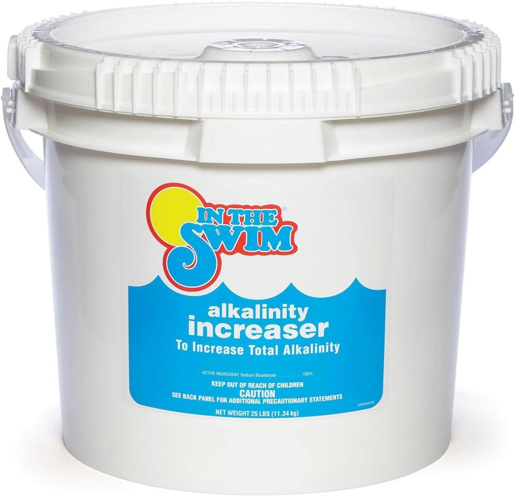 In The Swim Alkalinity Increaser for Swimming Pools - Raises Alkalinity and Balances pH Levels in Your Swimming Pool Water - 100% Sodium Bicarbonate - 25 Pounds