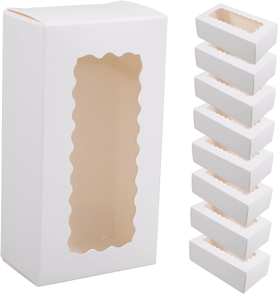 10pcs Cupcake Boxes Cardboard Muffin Containers Easy to Assemble Macaron Packaging for Weddings Parties Dessert Holders Chic Design for Treats