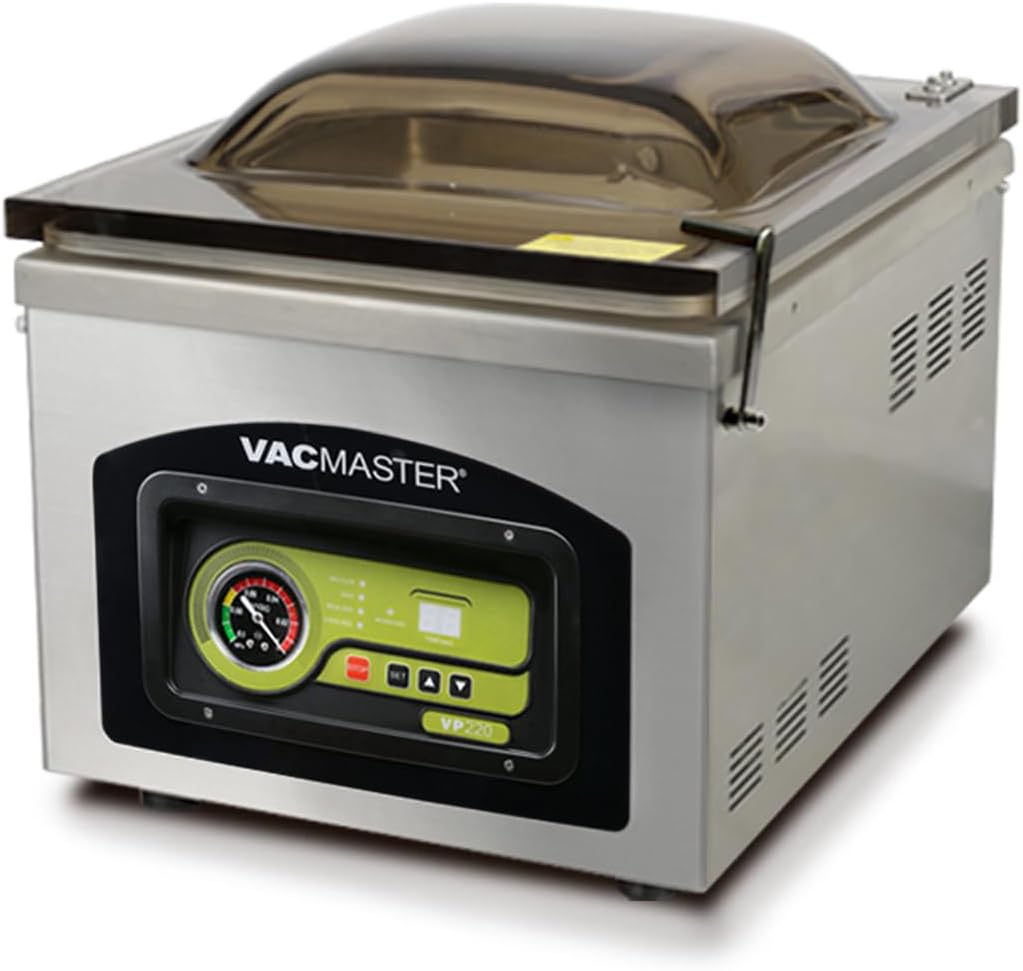 VacMaster VP220 Commercial Chamber Vacuum Sealer for Sous Vide, Liquids, Powders, Food Storage, 110V, Maintenance-Free Air Pump with 12.25” seal bar