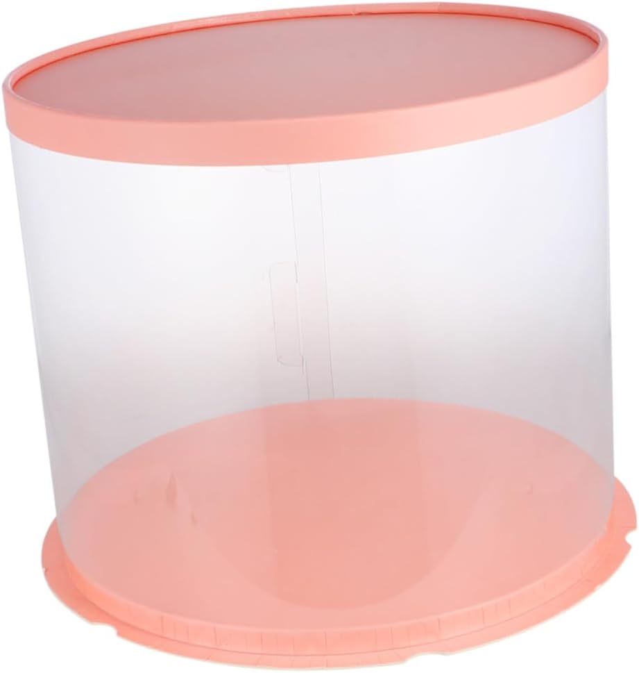 ABOOFAN Cake Boxes Round Design Cake Box for Home Shop and Party 10inch Easy to Assemble