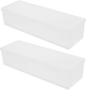 2pcs Refrigerator Storage Box Draining Plate Versatile Bread Fruit and Noodle Keeper Stylish Design for Kitchen Organization and Freshness