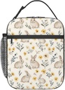 Bunny Lunch Box Insulated Lunch Bag for kids Girls Boys,Reusable Lunch Box Containers for Women Men,Durable Cooler Tote Bag Lunchbox for Office/School/Picnic