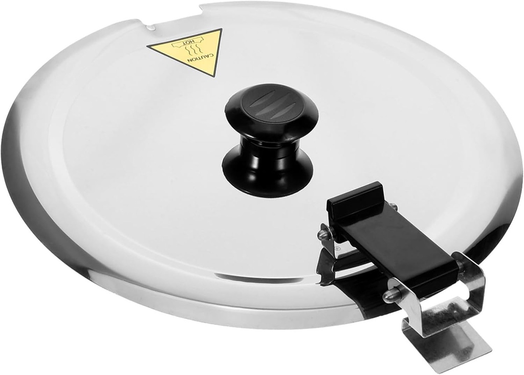 Happyyami Electric Soup Warmer Lid 10L Stainless Steel Thermal Cooker Cover Metal Lid for Soup Pot Suitable for Catering and Buffets