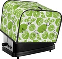 Oven Cover Kitchen Bread Machine Protector,4 Slice Toaster Cover For Home,Fingerprint Coaster Cover,Kitchen Small Appliance,Green Various Lemons