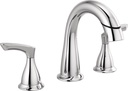 Delta Broadmoor Chrome Bathroom Faucet with Sprayer, 8 Inch 3 Hole Widespread Bathroom Sink Faucet with Pull Out Sprayer, Push-Pop Drain, Chrome 35765LF-PD