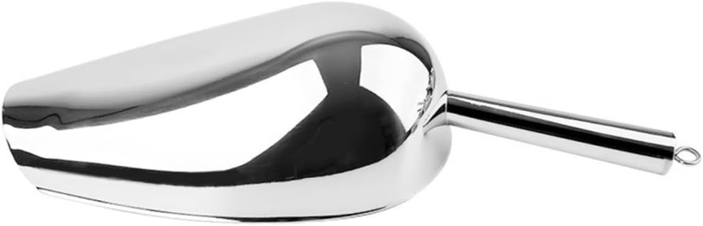 Unomor Food Metal Shovel Ice Bucket Scoop Straight Handle Heavy Duty Ice Cube Scoop for Household