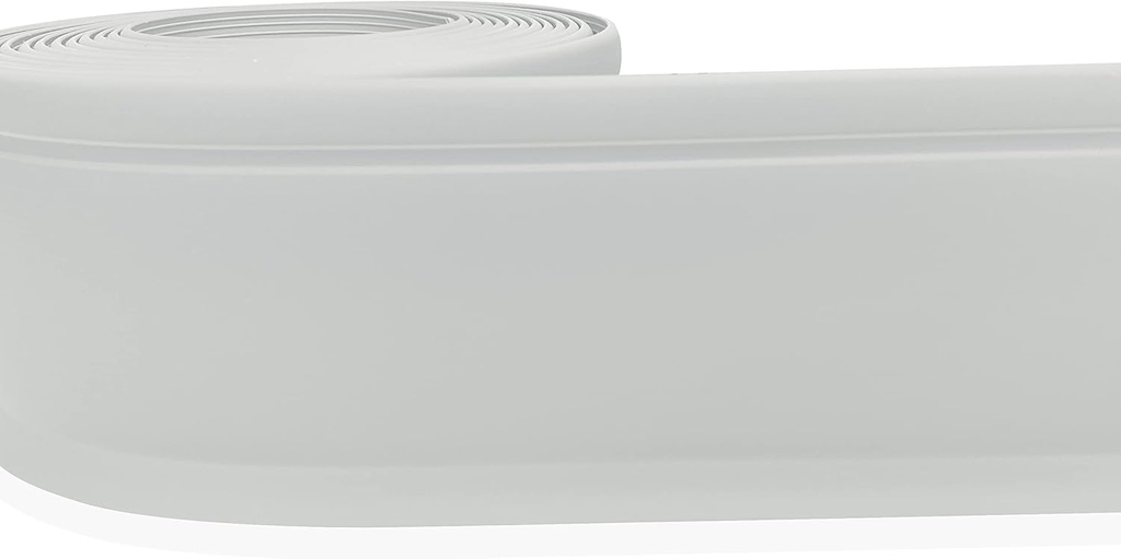 PRO FLEX Light Gray Vinyl Wall Base Ultra Thick (1/8 inch), 4-1/4 in X 80 ft with Super Strong Peel and Stick Adhesive Back, Flexible Self Stick Vinyl Wall Base - Vinyl Floor Base with Toe