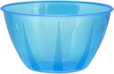Party Essentials Hard Plastic 24-Ounce Small Serving Bowls, Neon Blue, 6-Count