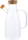 Cabilock Multi-functional Glass Oil Bottle with Lid Kitchen Seasoning Dispenser for Sauce Vinegar and Condiments Elegant Storage for Home Restaurants and Bars