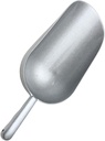 OUNONA Zinc Alloy Food Scoop 21.6x7.8x4.6cm Silver Kitchen Shovel for Flour Ice Dried Fruits and Tea Multipurpose Utility Tool for Home Use