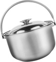 BESTYASH Thickened Stainless Steel Soup Pot with Lid and Scald Handle Cooking Stockpot for Induction Gas Electric Stoves Easy Clean Kitchen Essential for Home Restaurant Hotel Use