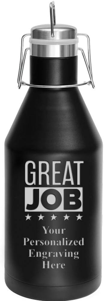 Custom Engraved Growler, 64 oz Custom Great Job Stainless Steel Growler, Engraving Included Prime