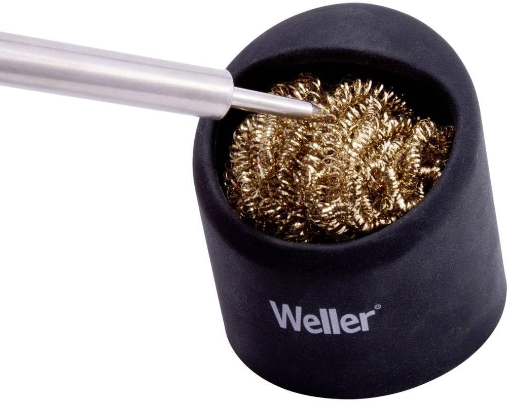 Weller Soldering Brass Sponge Tip Cleaner with Silicone Holder | WLACCBSH-02
