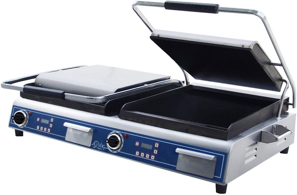 GSGDUE14D Deluxe Double Sandwich Grill with Smooth Plates - 7200W - Restaurant Equipment