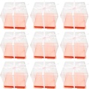 10pcs pink clear cake box with ribbon,4inch cake boxes,small transparent cake carrier,square cardboard cake containers clear gift boxes for wedding,birthday,party