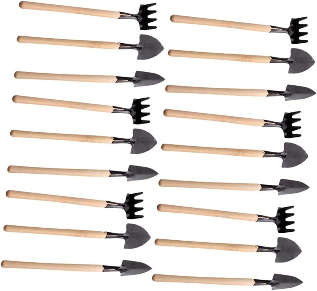 TEHAUX 6 Sets Mini Garden Tool Set Indoor Gardening Hand Tools for Planting Digging and Transplanting Durable Ergonomic Design for Spaces and Succulent Care