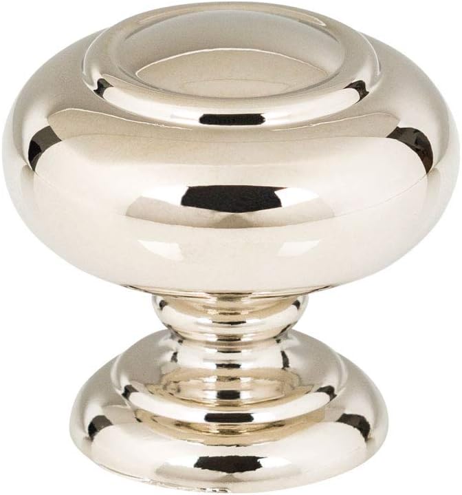 Atlas Homewares A610-PN 1-1/4 in. (32mm) Victoria Collection Knob, Polished Nickel