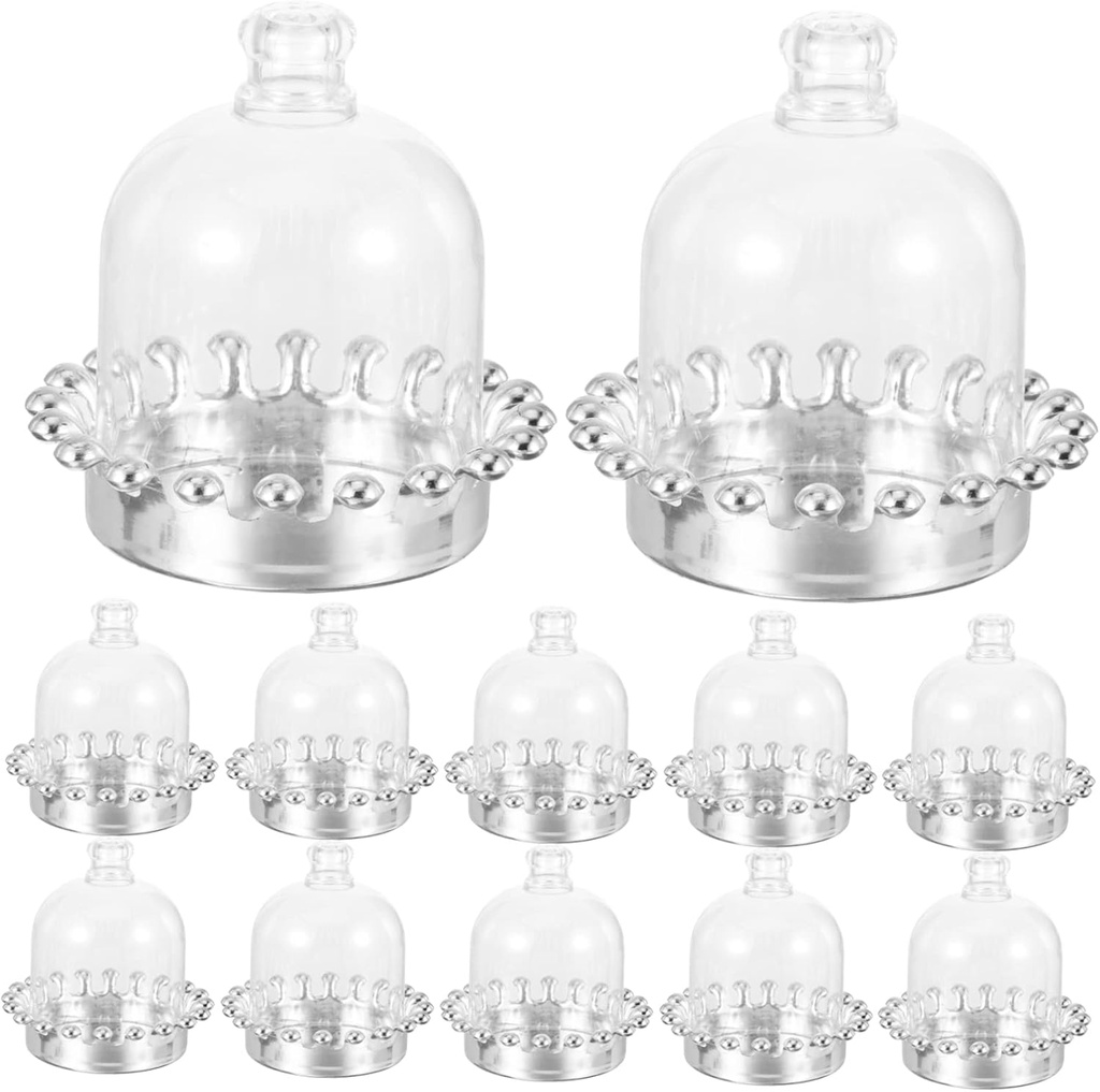 Garneck 12pcs Cupcake Decor Stand Cake Stand Cover Lid for Wedding Birthday Party Display