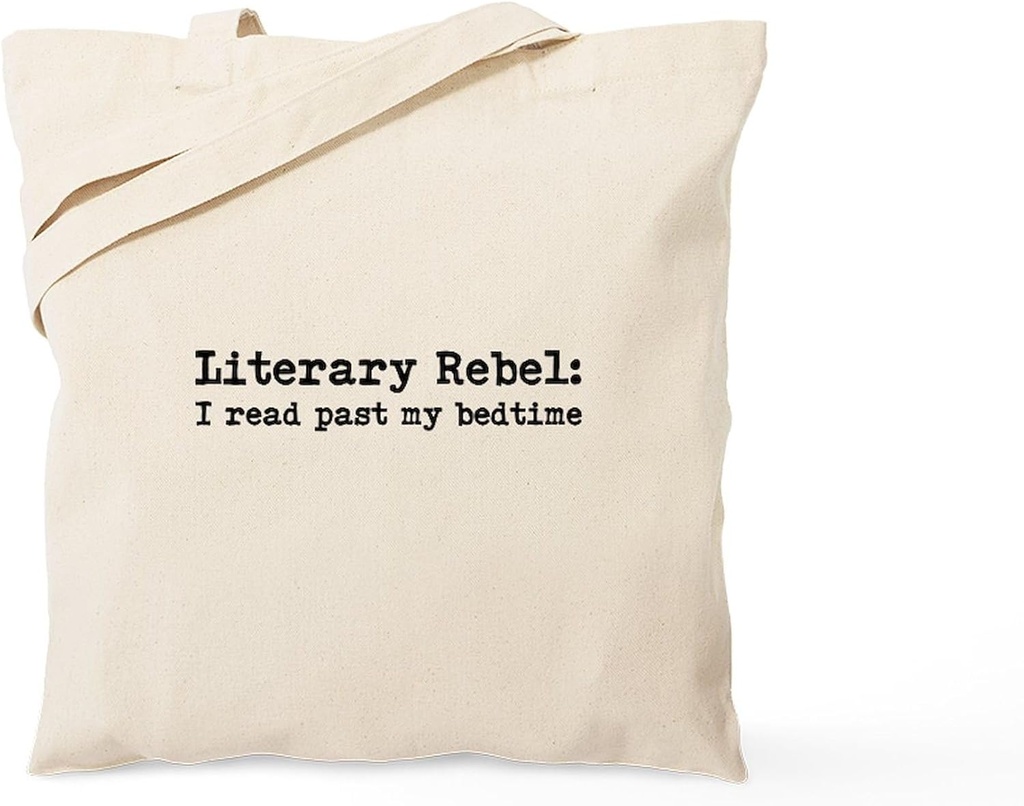 CafePress Literary Rebel Tote Bag Reusable Natural Beige Canvas Shopping Bag