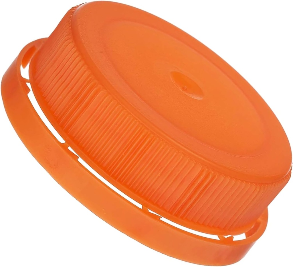 38MM Orange Tamper Evident Ratchet Screw Caps/Lids for Plastic Juice Bottles, Clear Juice Bottles (Pack of 50) Great For Packing Juices Made in USA