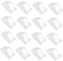 VOSAREA 60Pcs Clear Plastic Sandwich Boxes Containers for Cake Bread Cookies and Desserts for Parties Showers Weddings and More
