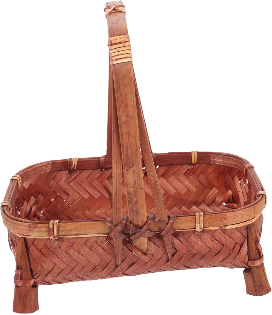 Bamboo Weaving Storage Basket Fruit Holder Bread Container Kitchen Baskets Home Organizing Bins