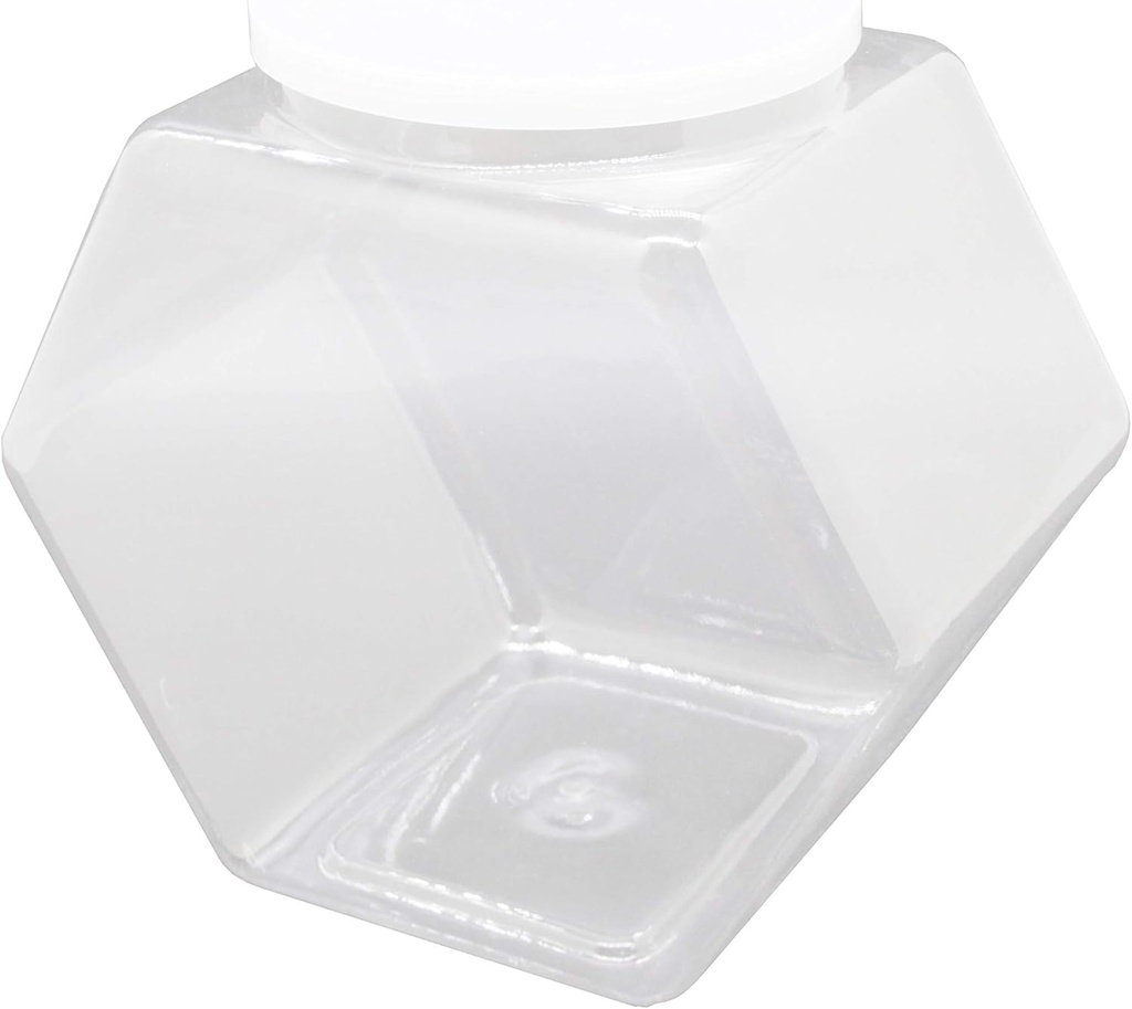 FixtureDisplays® 1PK 1 Gallon Clear Candy Storage Jar with Lid, Plastic Kitchen Canisters for Candy, Cookies, Cereal, Coffee 19485-NPF