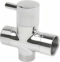 SantiCleana All-Metal 3-Way Bidet T-Valve – 7/8”X 7/8”X 1/2” Size, Leak-Proof with Adjustable Water Pressure, Durable Metal Nuts for Bidet Sprayer Kits & Toilet Attachments