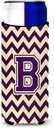 Letter B Chevron Purple and Gold Ultra Beverage Insulators for slim cans