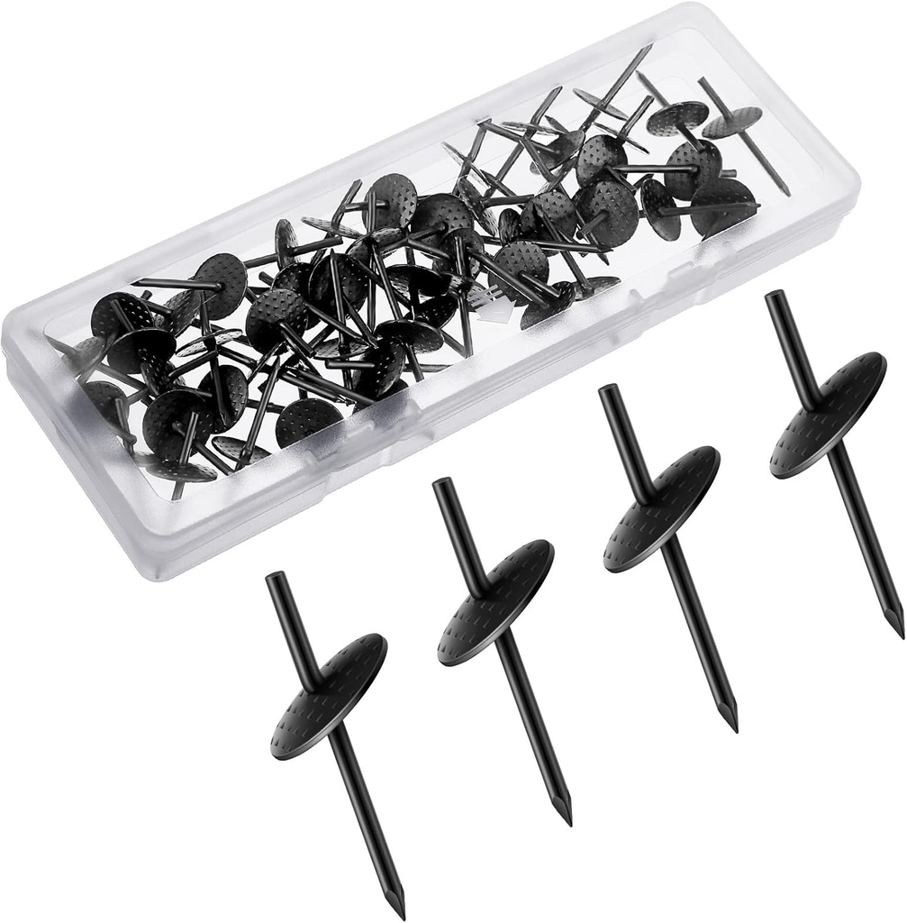 50 Pieces One Step Hangers Picture Hangers for Drywall Picture Hanging Nails Iron Alloy Photo Frame Hanger Kit for Wood Hardware Mounting (30Ib)