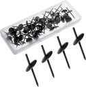 50 Pieces One Step Hangers Picture Hangers for Drywall Picture Hanging Nails Iron Alloy Photo Frame Hanger Kit for Wood Hardware Mounting (30Ib)