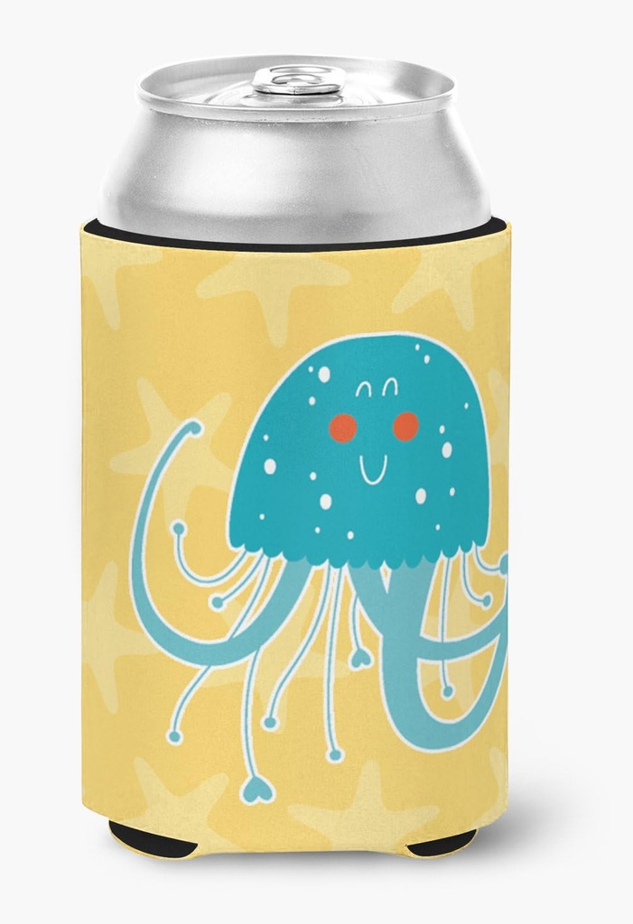 Caroline's Treasures BB6767CC Jellyfish Can or Bottle Hugger Cooler Washable Drink Sleeve Collapsible Beverage Insulated Holder, Can Hugger, Multicolor