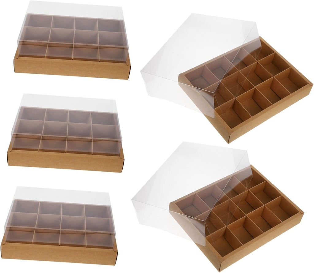 5pcs Cupcake Boxes Small Cake Containers for Bakery for Cake Display Break Resistant Cupcake Cases for Parties and Events