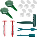12pcs Mini Handheld Seed Spreader Kit, Small Planter Tool with Box Manual Seedlings Digger Hole Puncher Shovels Set Tiny Seeder Sower Dispenser Accessories for Vegetables Flowers Gardening Planting