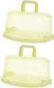 SECFOU 2pcs Portable Cake Carrier with Handle Cake Storage Box for Safe Transport Pastries and Baked Goods for Parties Picnics and Home Use
