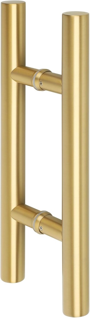 Alise 16" Shower Door Handle,Sliding Shower Glass Door Pull, Round Back to Back Handle for Shower Doors,SUS304 Stainless Steel Shower Hardware Replacement Parts,Gold Finish,LS7040Y-G
