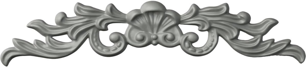 Ekena Millwork 11 5/8"W x 1 3/4"H x 3/4"P Baile Center with Scrolls Onlay