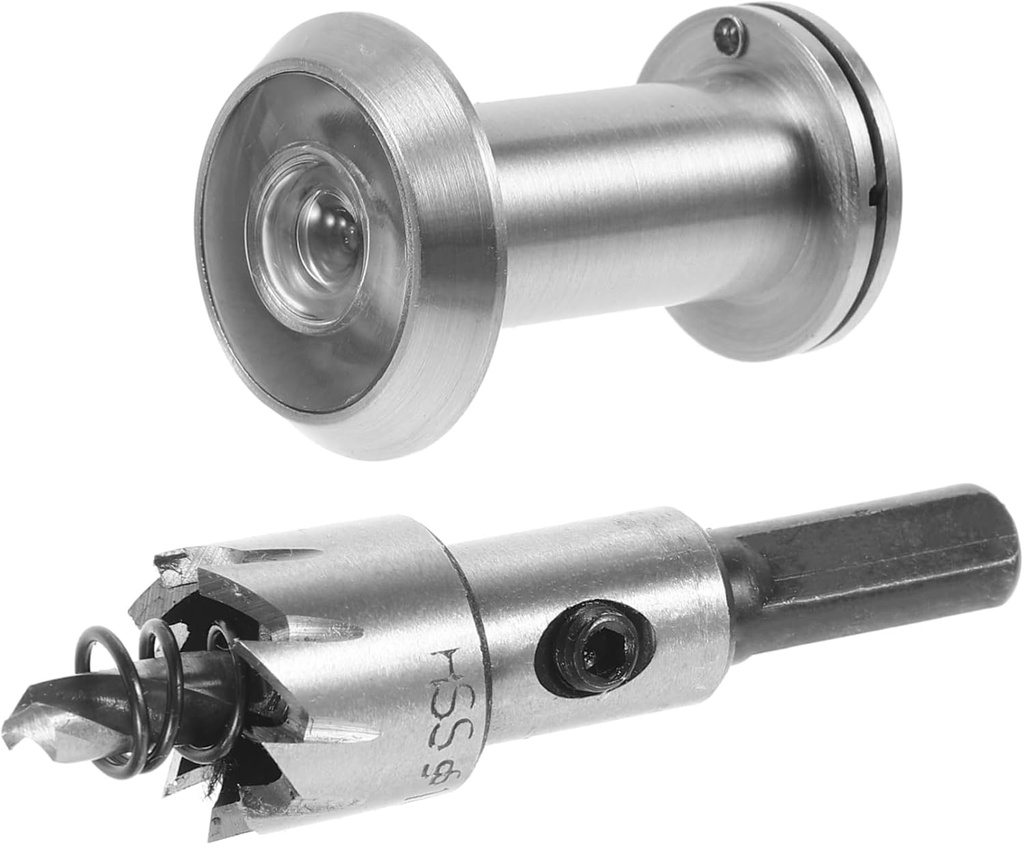 DOITOOL 1set Peephole Viewer Kit High Definition Door Viewer Easy Install Design for Home Apartment Hotel and Wear-Resistant Privacy Cover