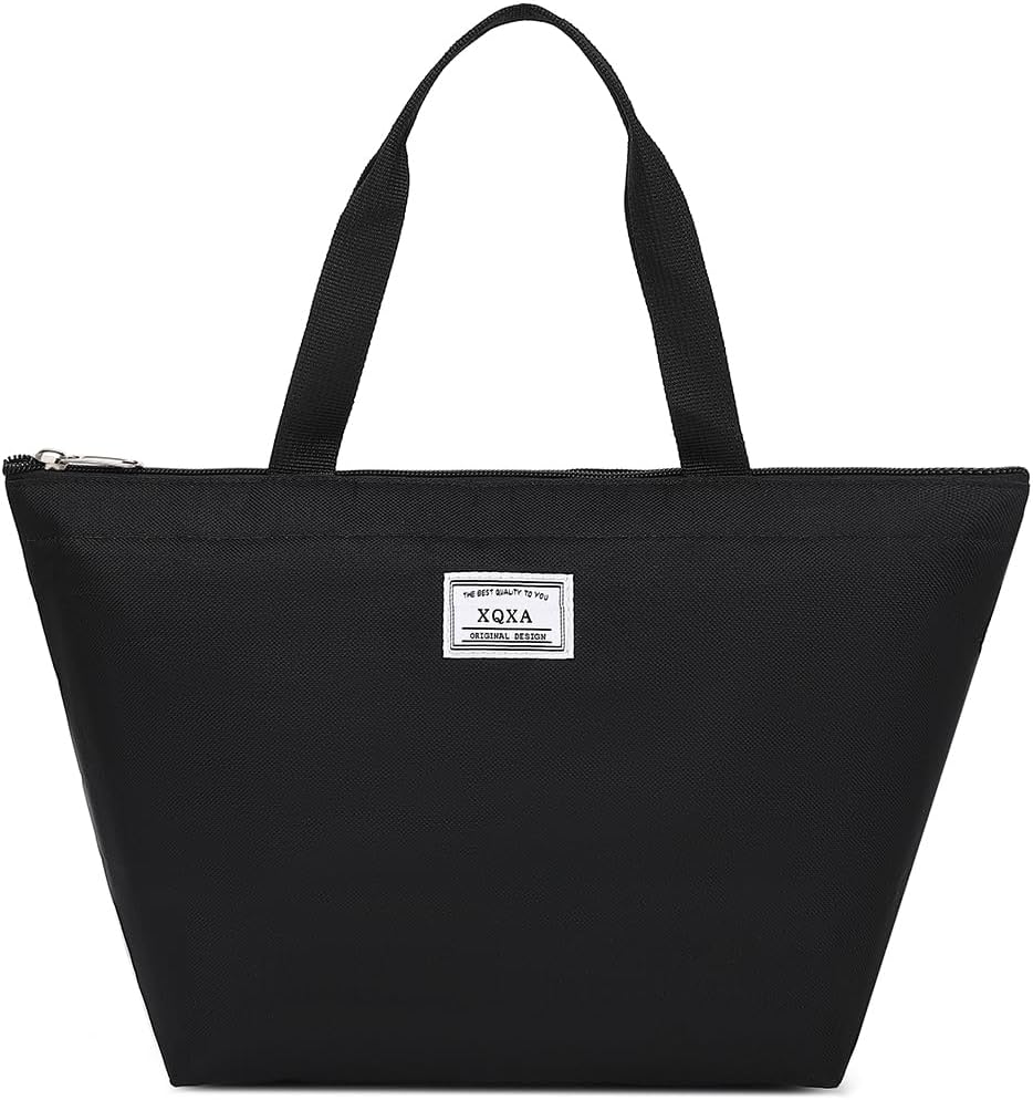 XQXA Lunch Bag Reusable Insulated Cooler Water Resistant Lunch Box Adult Tote Lunch Bag for Women/Men Work Picnic Beach or Travel