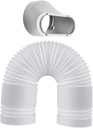 Air Conditioner Exhaust Hose with Adapter Flexible Extendable Vent Hose for Portable Units Flat Nozzle Easy to Install Design