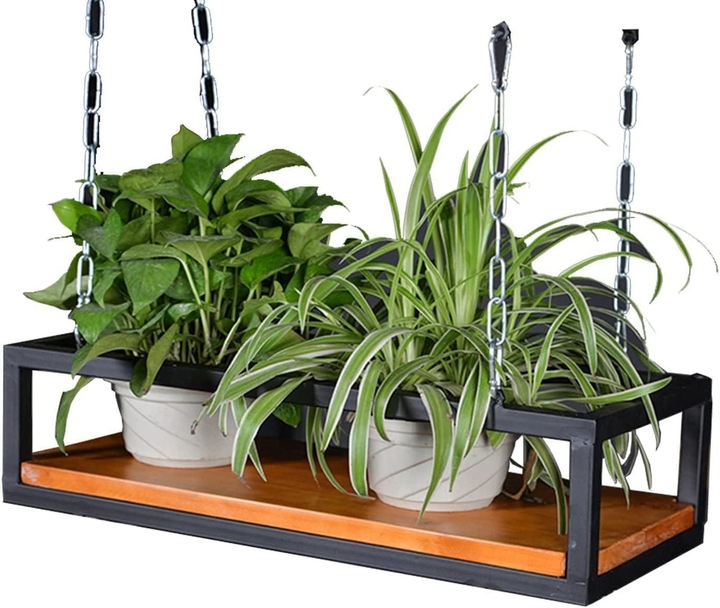 Hanging Wine Glass Rack Solid Wood Ceiling Storage Shelf Hanging Flowers Stand Industrial Wine Rack Wall Decoration Holder Floating Shelves for Bar Cellar/Restaurants/Kitchens