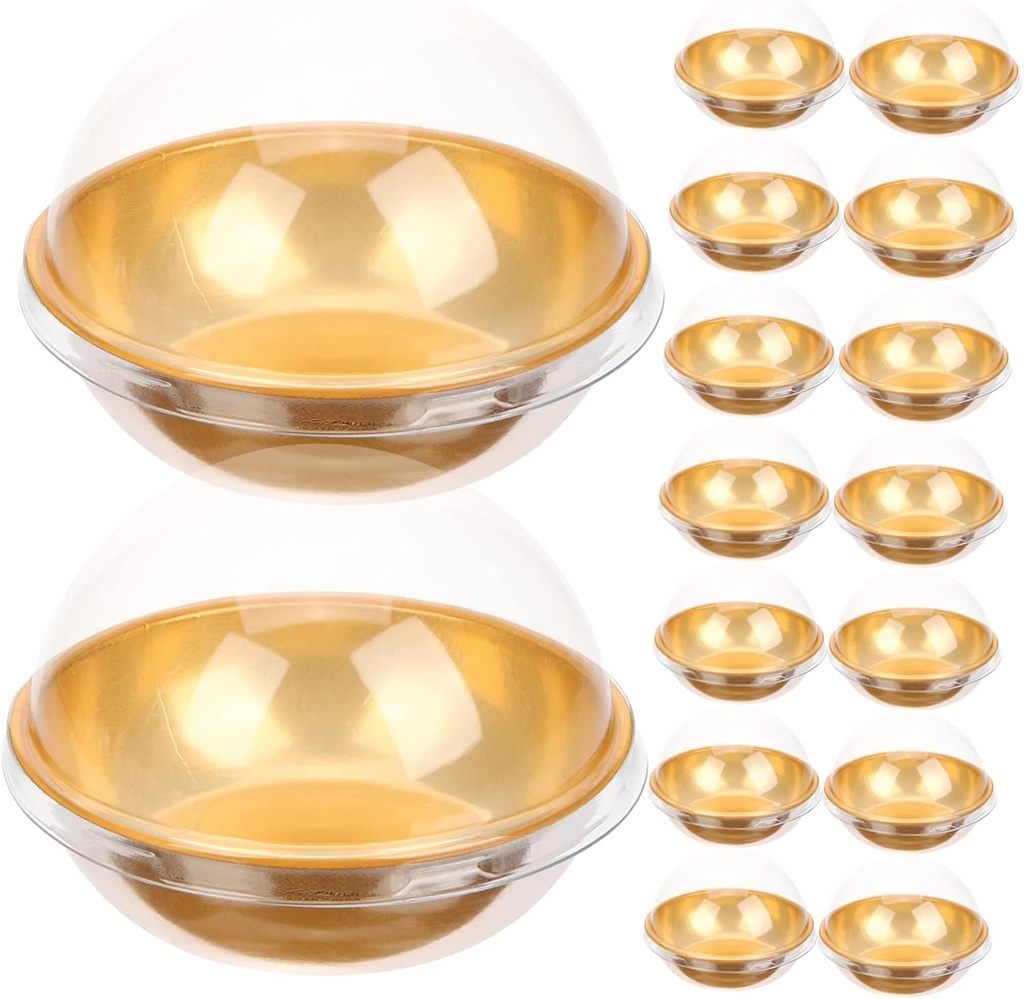 50pcs Reusable Cake Boxes Mini Dessert Muffin Cups Lids Portable Packing Box Cupcake Holder for Egg Yolk Puff Light