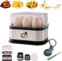 Smart Egg Cooker With Auto Shu, Rapid Egg Cooker 6 Egg Capacity, Egg Steamer Electric With Auto Shut Off, The Ultimate Stainless Steel Hard Boiled Eggs (A)