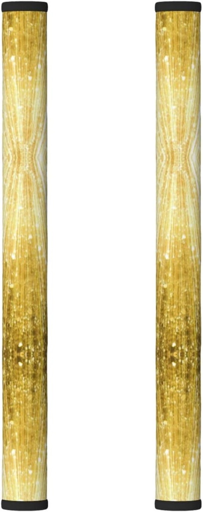 Gold Bling Print Door Handle Covers, Antiskid Refrigerator Handle Covers, for Oven Microwave Stove Bathroom