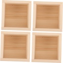 PRETYZOOM 4pcs Japanese Style Wooden Sake Cup Square for Home and Restaurant Use Traditional Reusable Sake Cup Organizer Authentic Japanese Tableware