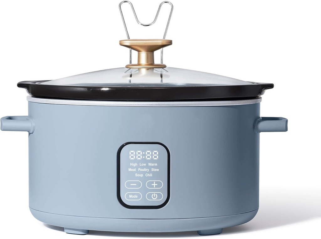 6 Quart Programmable Slow Cooker (Color : Cornflower Blue)