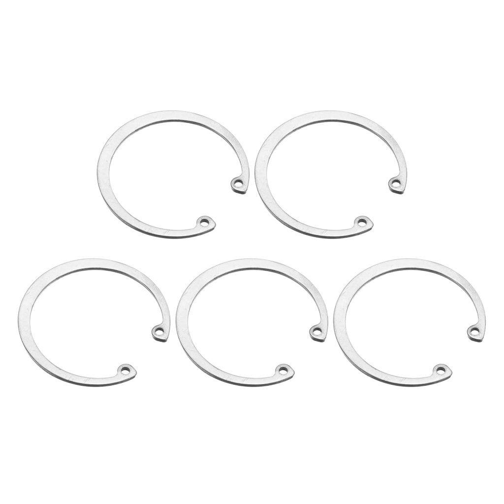 uxcell 5Pcs 62mm Internal Retaining Ring Circlip, 304 Stainless Steel Internal Circlip Snap Rings C-Clips for Grooved Shafts Studs, Silver Tone