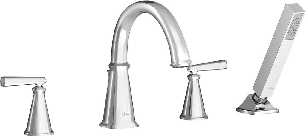 American Standard T018901.002 Edgemere 2-Handle Bathtub Faucet with Handheld Shower, Brass, Polished Chrome