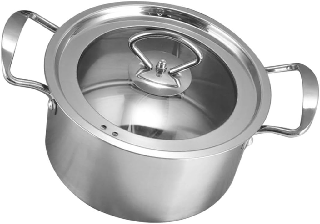 Dual Hot Pot Electric Cooker Individual Serving Stainless Steel Stockpot Thickened Design for Home Use for Couples and Gatherings